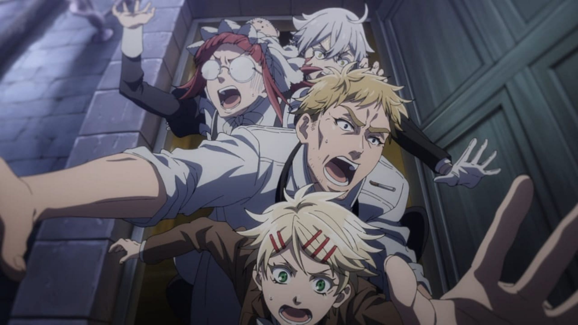 The Phantomhive servants in the episode (Image via Cloverworks)